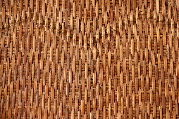 bambu vime - seam macro rough striped imagens e fotografias de stock