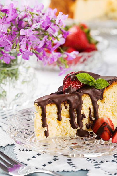 istock Cheesecake with strawberries and chocolate. 482664354