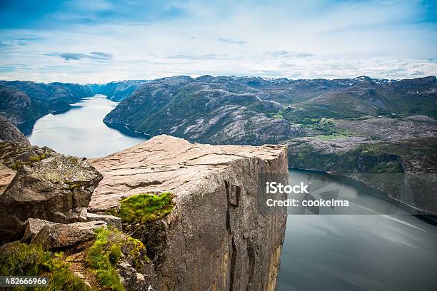 Preikestolen Or Prekestolen Stock Photo - Download Image Now - Cliff, Mountain, Rock - Object