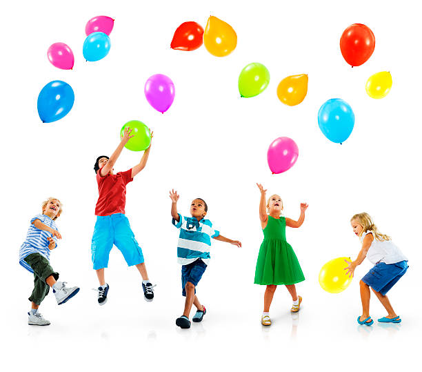 Close-up Colorful balloons birthday, holiday or party background happiness Concept.