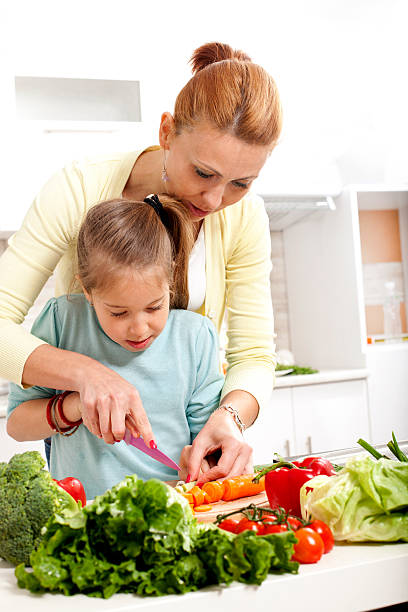 istock Mother and daughter cooking together 482670651