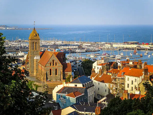 Photo of View of the Saint Peter Port at sunrise