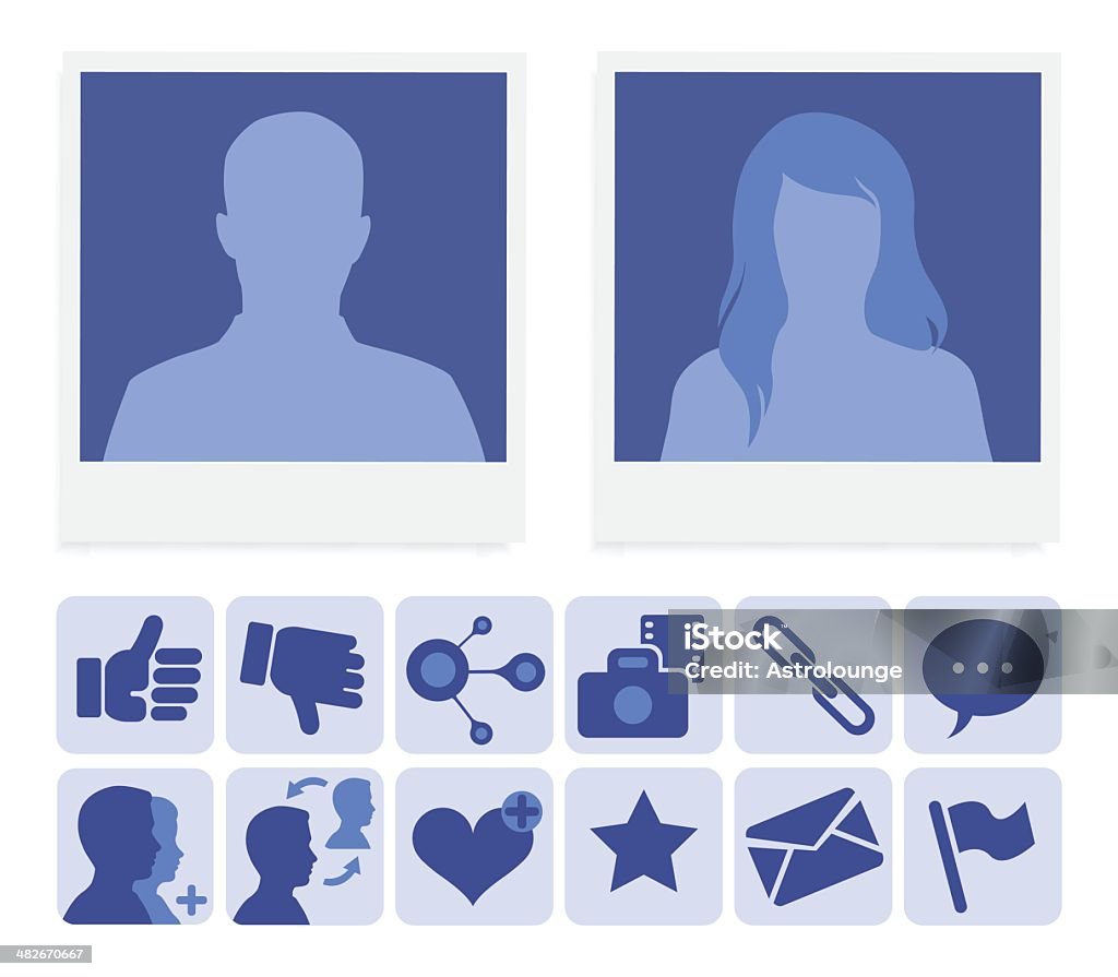 Social network profile Social media icons illustration... Profile View stock vector