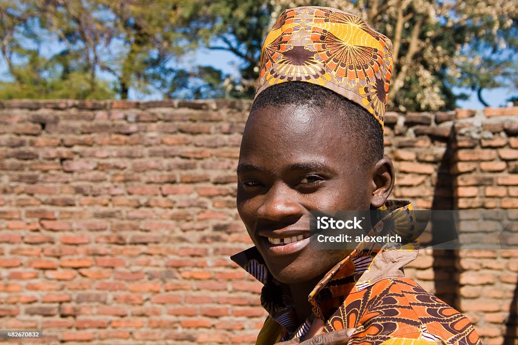 Portrait of a young African man. Portrait of a handsome young African man. Malawi Stock Photo