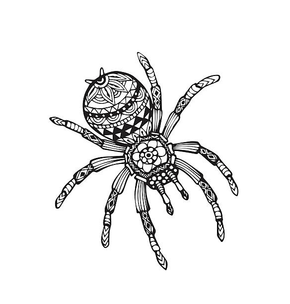 Vector of Abstract Spider Vector of Abstract Spider spider tribal tattoo stock illustrations