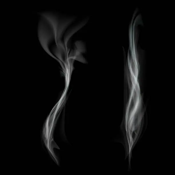 Vector illustration of Gray smoke