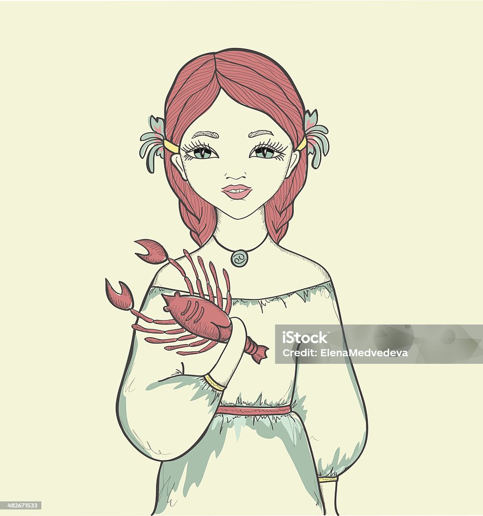 Fille.  Panneau Astrological - clipart vectoriel de Adulte libre de droits