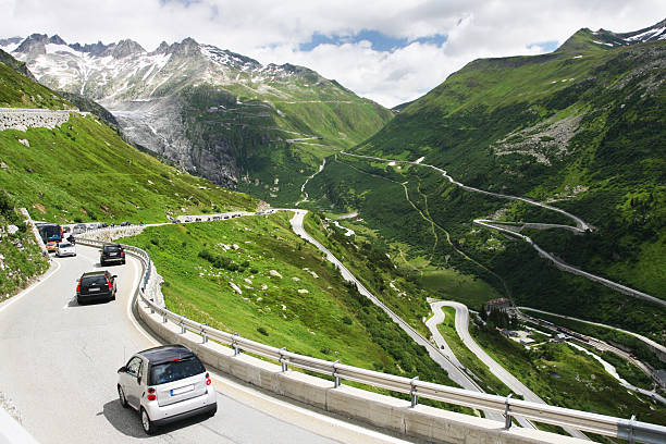 istock View on the Furkapass and streamers 482671739
