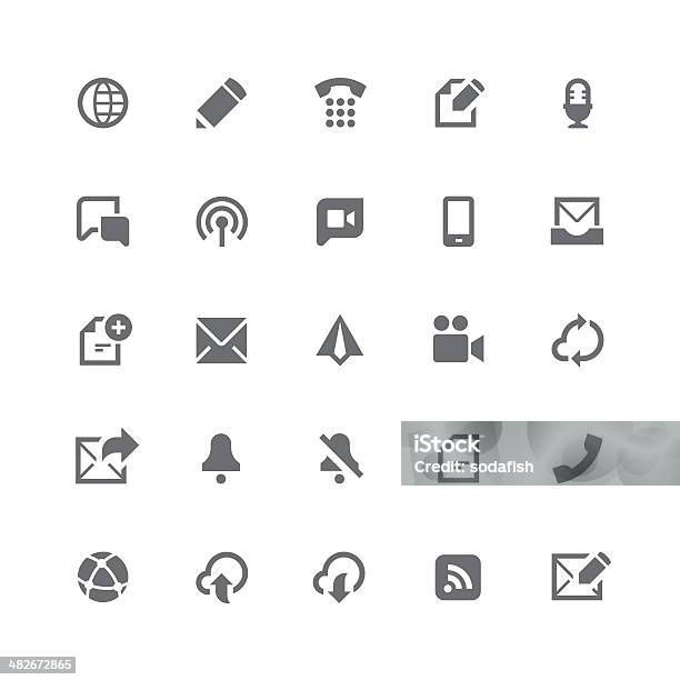Communication Icons Retina Series Stock Illustration - Download Image Now - Icon Symbol, Small, Subscription