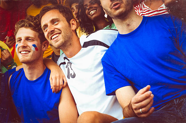 istock Fans of different nations at the stadium together 482673347