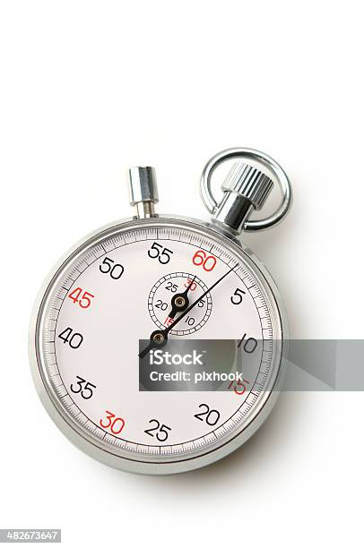 Stopwatch Stock Photo - Download Image Now - Stopwatch, White Background, Cut Out