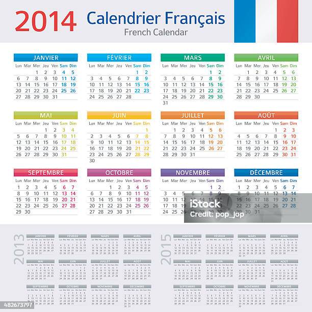 Françaisfrançais Calendrier Calendrier 2014 Vecteurs libres de droits et plus d'images vectorielles de Calendrier - Calendrier, 2013, 2014