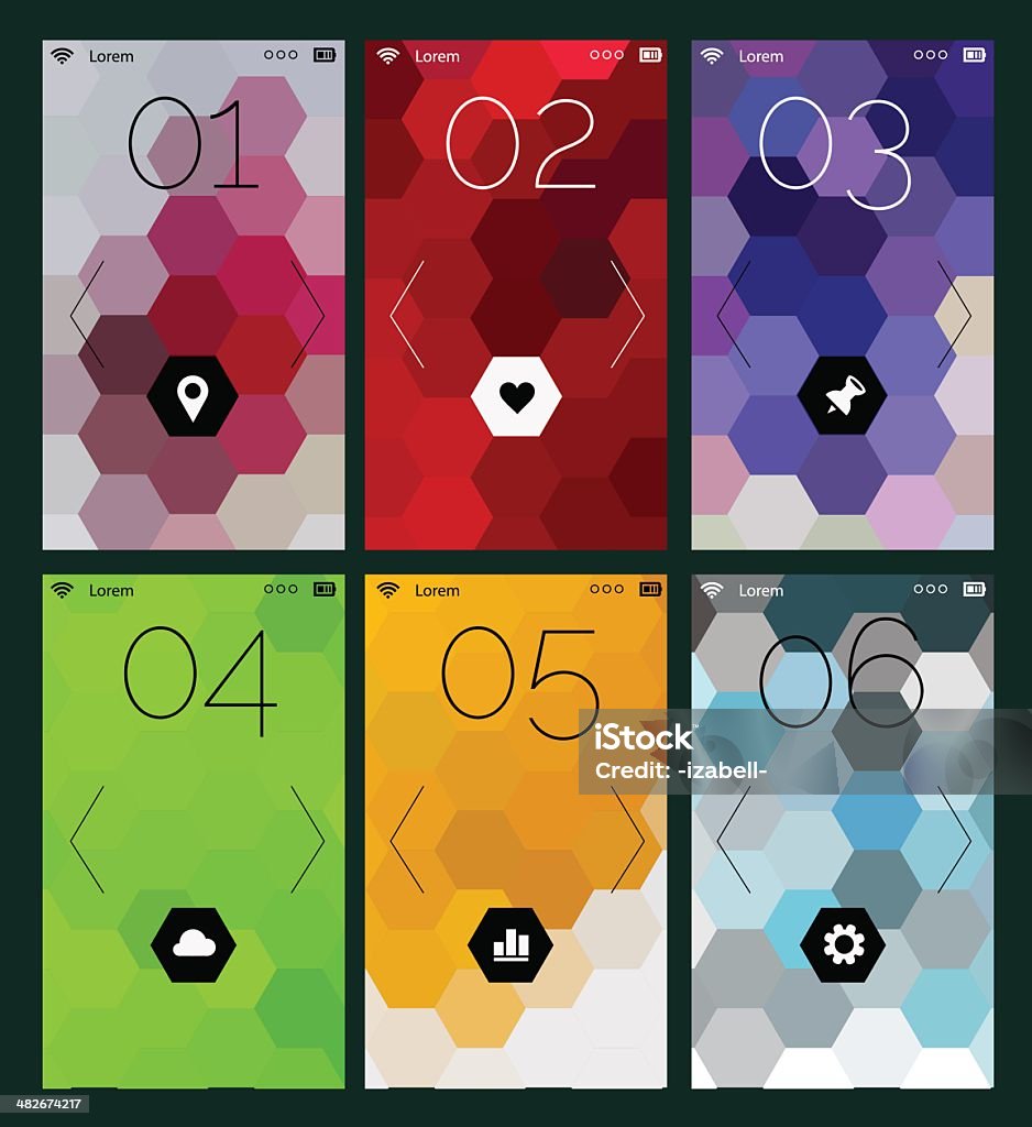 Hexagonal Ui Abstract Hexagonal Ui Templates Stock Illustration - Download Image Now ...