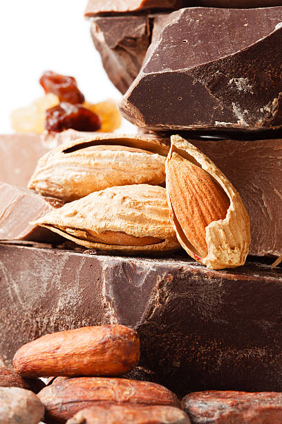 istock Variety of chocolate. Chunks with nuts. Macro 482674989