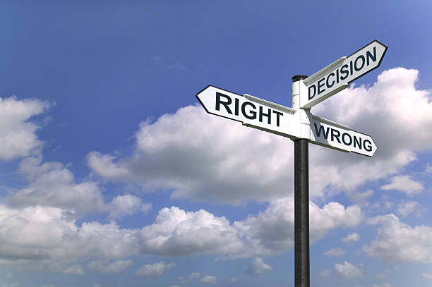 istock Decisions sign in the sky 482675041