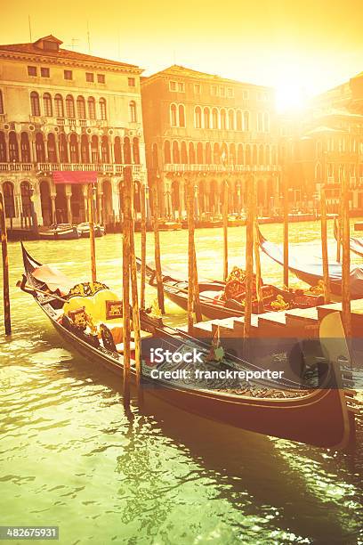 Venediggondeln Auf Dem Canal Grande Stockfoto und mehr Bilder von Abenddämmerung - Abenddämmerung, Canale Grande - Venedig, Europa - Kontinent