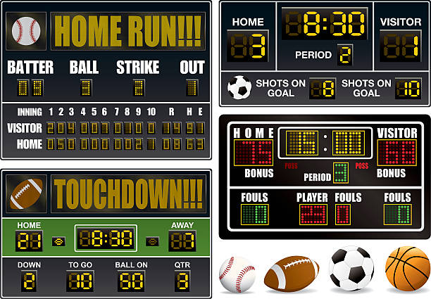 Scoreboards Scoreboards Home Run stock illustrations