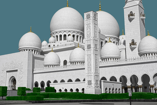 Abu Dhabi, UAE, October 25, 2014: Sheikh Zayed Grand Mosque, Abu Dhabi