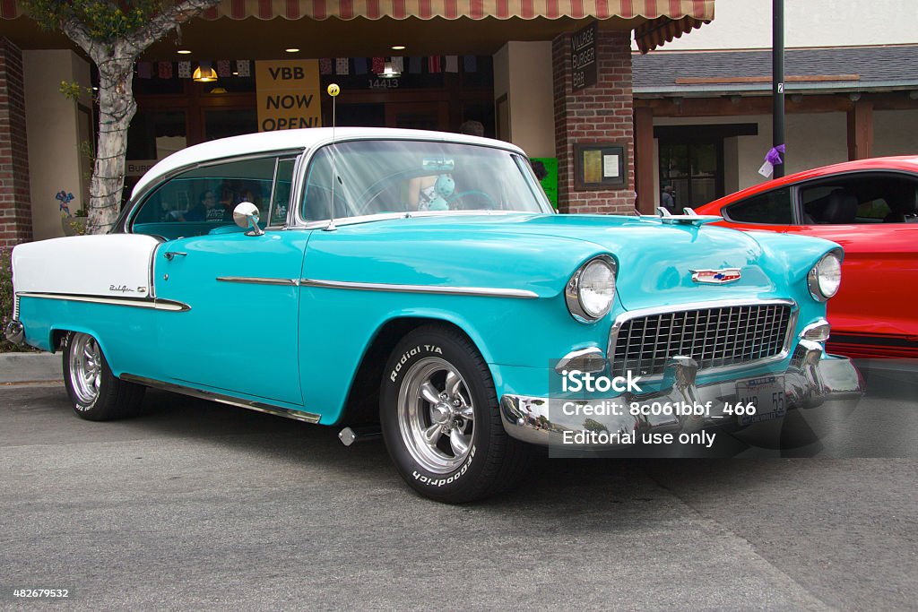 Azul, chevrolet belair, cupé Colección de foto bel air 1955 Azul, chevrolet belair, cupé Colección de foto