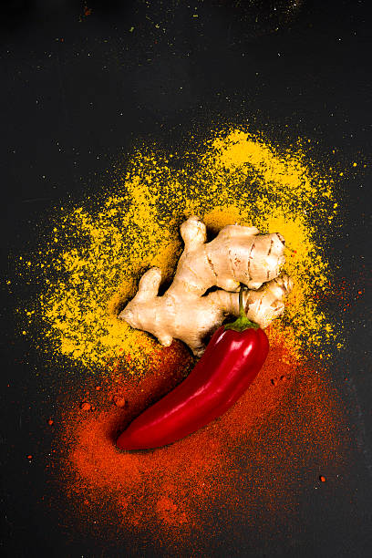 istock Spices paprika and curry with ginger 482680858