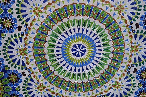 Beautiful Moroccan tile pattern in Fez,Morocco,Africa