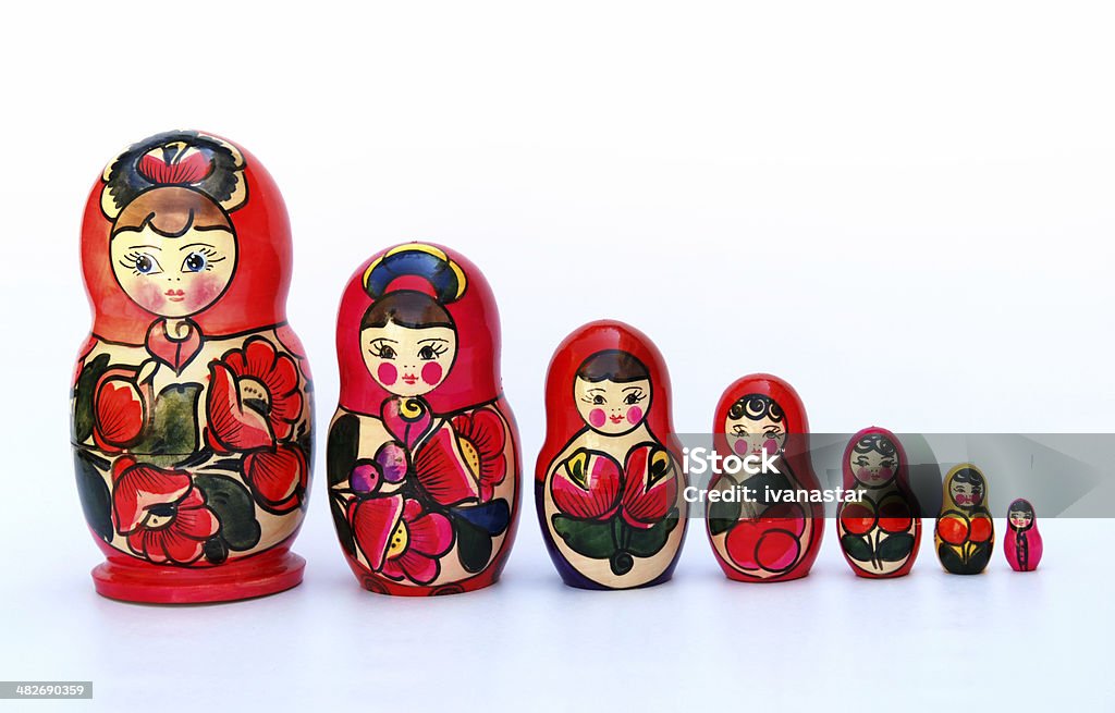 텍사스식 산란기 Dolls 또한 Babushkas - 로열티 프리 러시아 장식 인형 스톡 사진