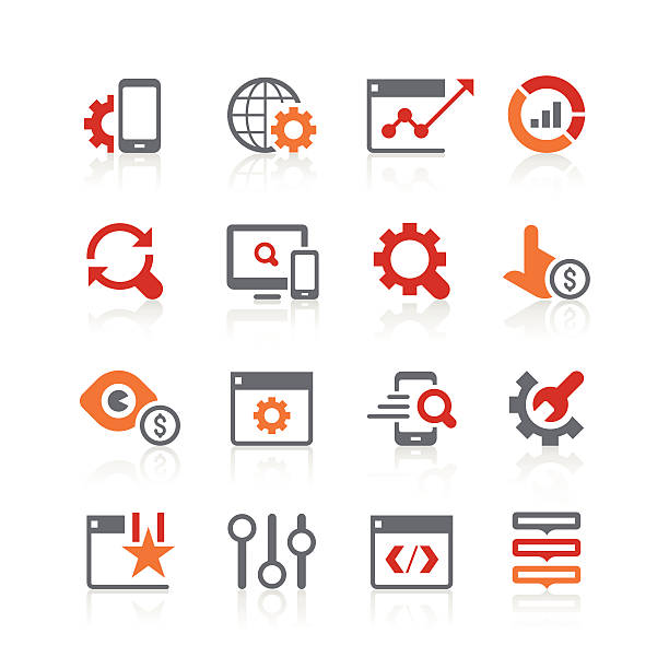 search engine optimisation icons | alto series vector art illustration