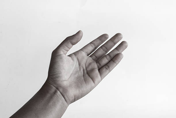 istock Hand signal in black & white 482690750