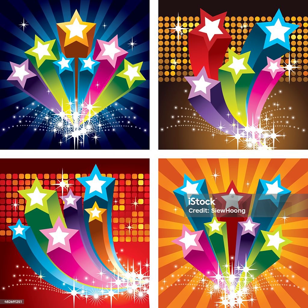 Star Explosion Ribbons Exploding Star Banners Stock Illustration - Download Image Now - Star ...