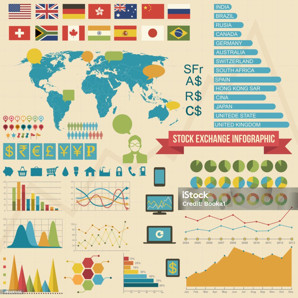 Elementos de Infográfico de Stock - Royalty-free Abstrato arte vetorial