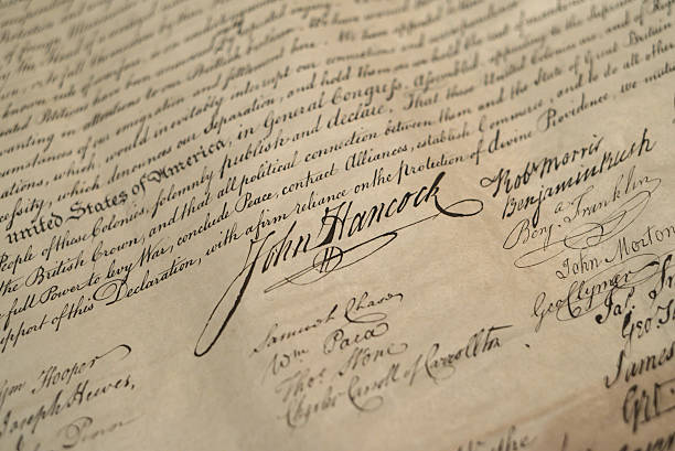 istock Signatures on US Declaration of Independence 482692751