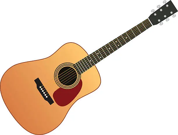 Vector illustration of Acoustic Guitar