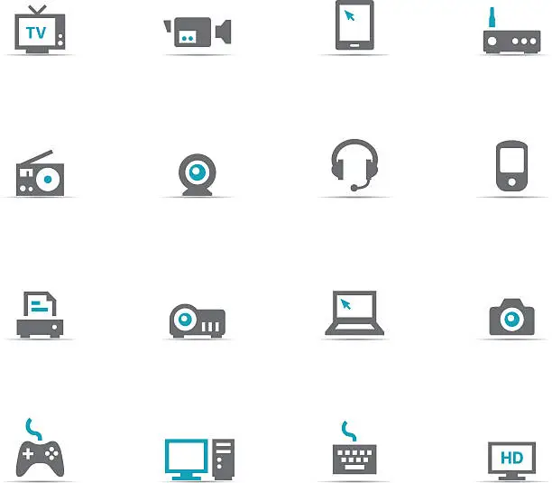 Vector illustration of Icon Set, devices