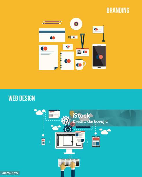 Icons For Branding And Web Design Stock Illustration - Download Image Now - Abstract, Accessibility, Blank