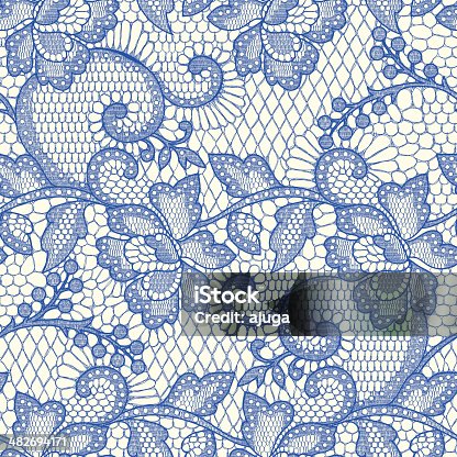 istock Blue Lace Seamless Pattern. 482694171