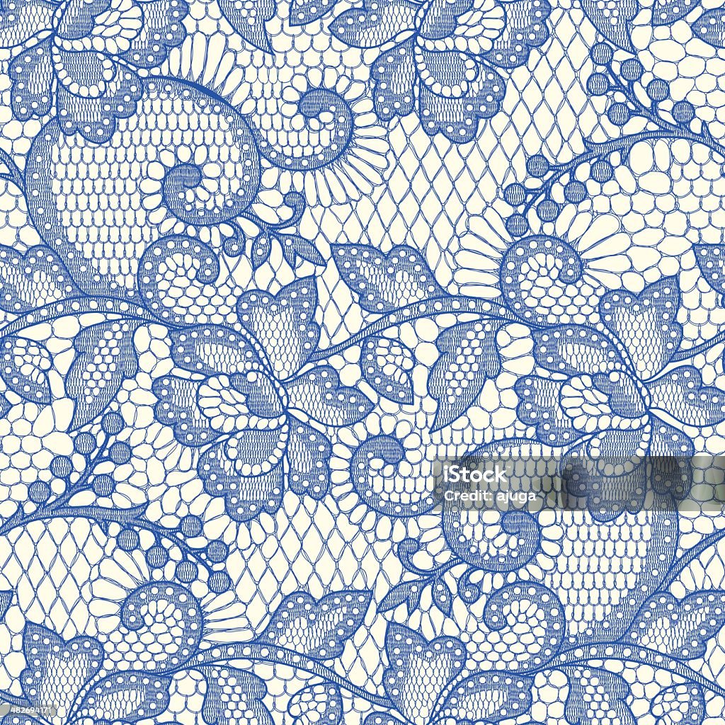 Blue Lace Seamless Pattern. http://www.istockphoto.com/file_thumbview_approve/15447961/1/15447961-medieval-pattern-seamless.jpg Lace - Textile stock vector