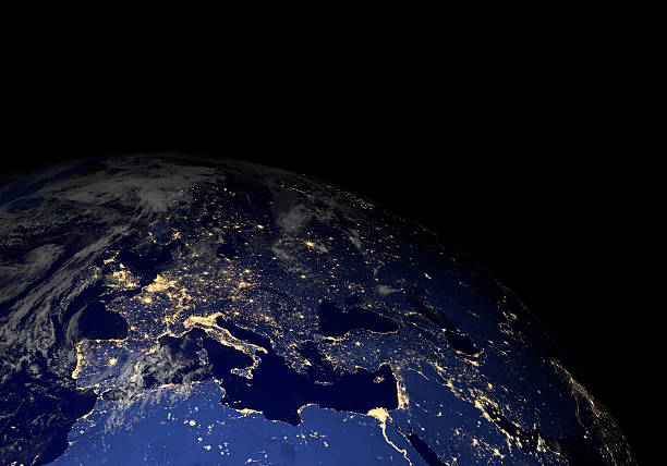 istock Earth from space at night. Europe. 482694401