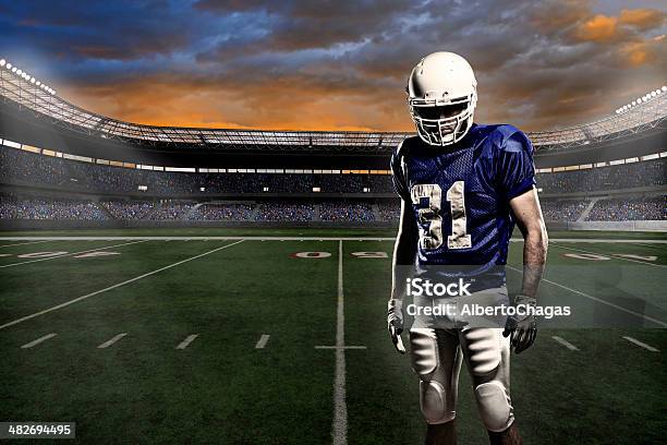 Football Player Stock Photo - Download Image Now - Adult, Adults Only, American Culture