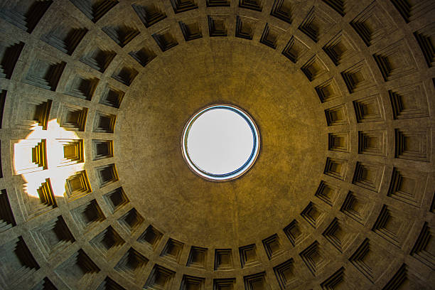 쿠폴라 of 판테온, 유명한 단궤 ray - ancient rome pantheon rome church dome 뉴스 사진 이미지