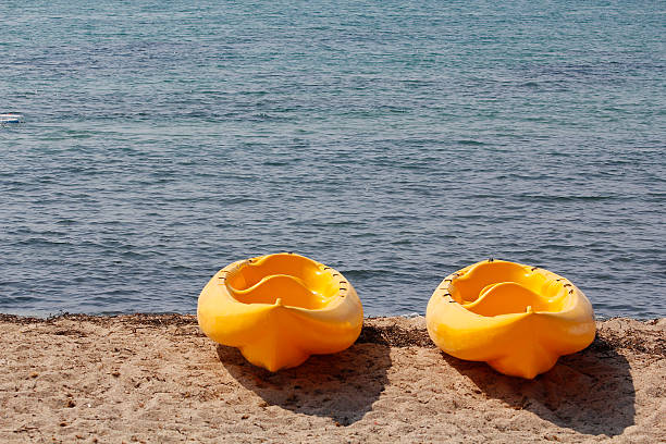 istock Two kayaks in the beach 482706198