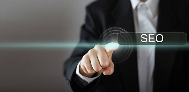 istock Businessman pressing the icon on virtual screen. Business technology concept 482707374