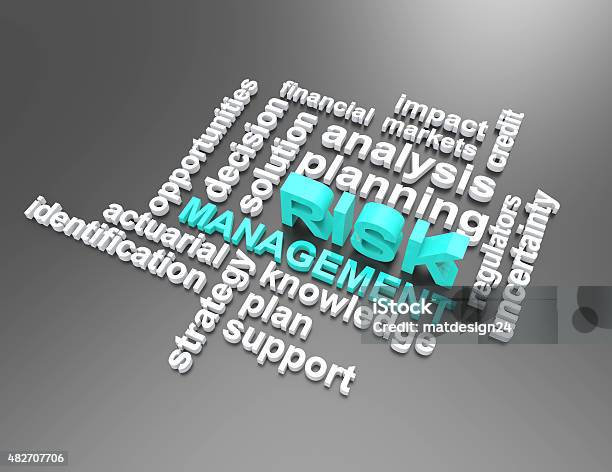 Risk Management Wordclouds 3d Stock Photo - Download Image Now - Analyzing, Word Cloud, Risk Management