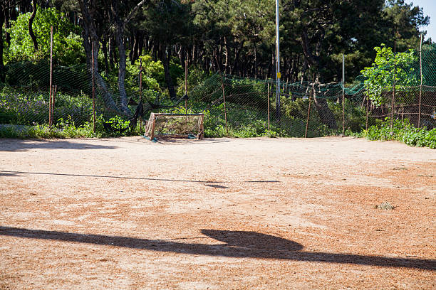 istock Abandoned Old Soccer Field and Goal Post 482711162