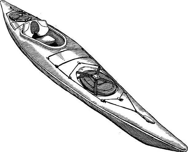 Vector illustration of kayak