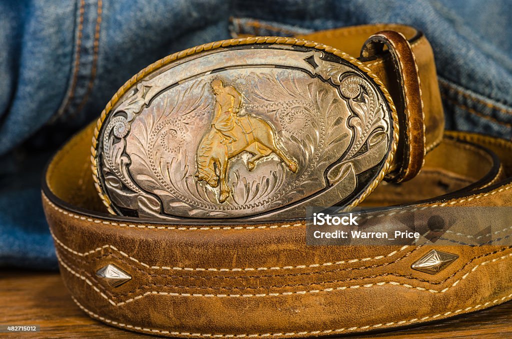 Vintage Cowboy Belt Buckle Stock Photo - Download Image Now - Belt