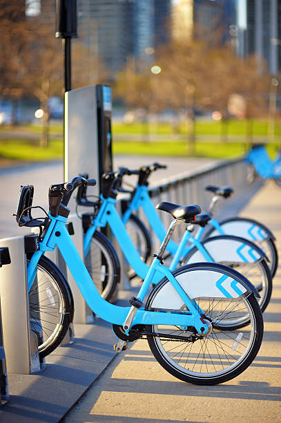 istock City bikes for rent in Chicago 482719360