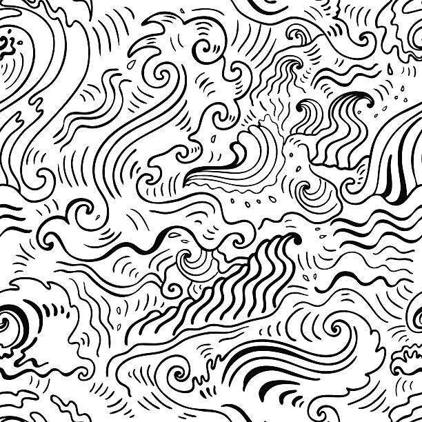 海の波。シームレスな背景 - sea beach storm wave点のイラスト素材／クリップアート素材／マンガ素材／アイコン素材