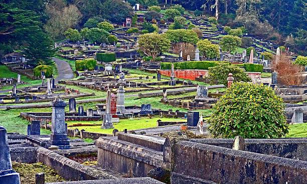 Victorian Cemetery, Ferndale, California stock photo