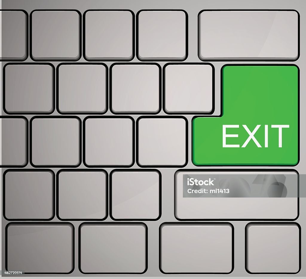 Exit Bar Computer Keyboard Exit Stock Illustration - Download Image Now - 2015, Advice ...