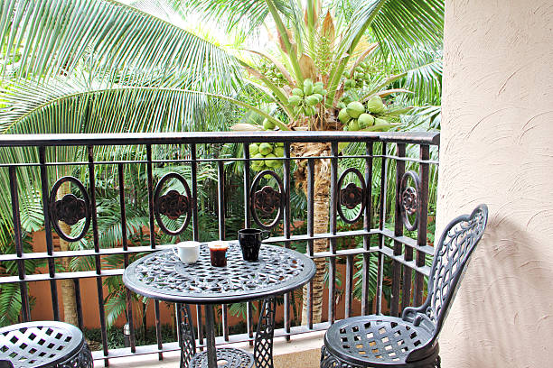istock black iron chair at the terrace 482723452